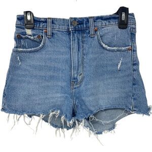 Abercrombie & Fitch 26/2 Blue Denim The Mom Short High Rise Love Curves Shorts